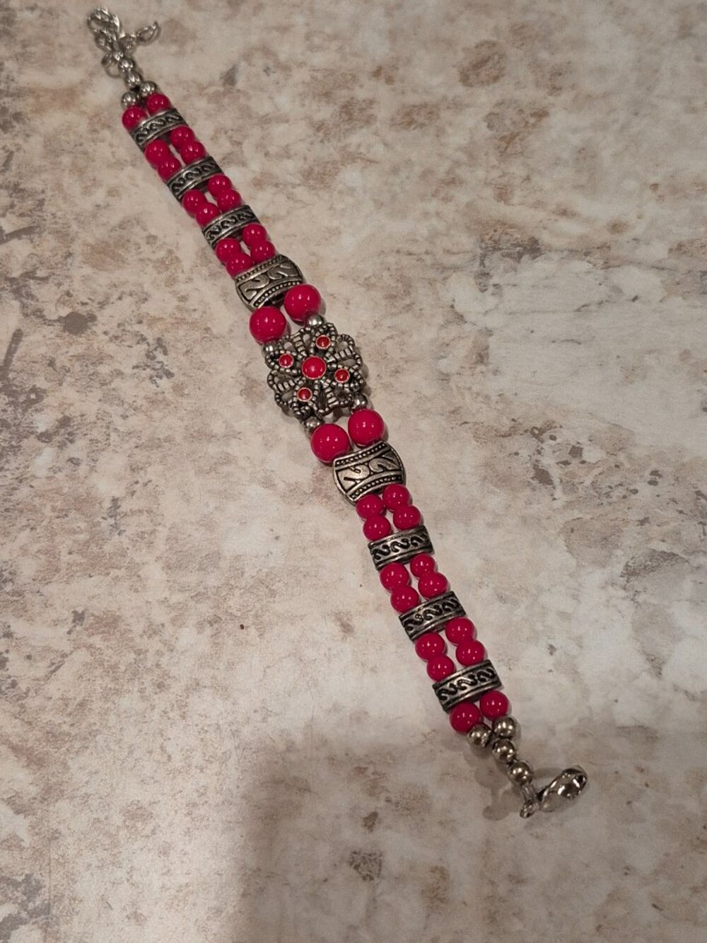 Metal and Bead Bracelet